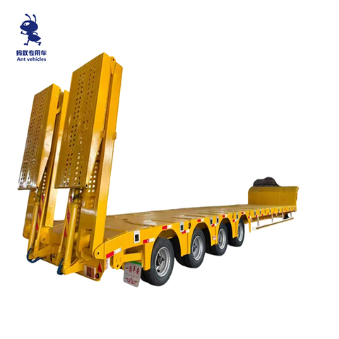 4 Axle 100 Ton Low Bed Semi Trailer