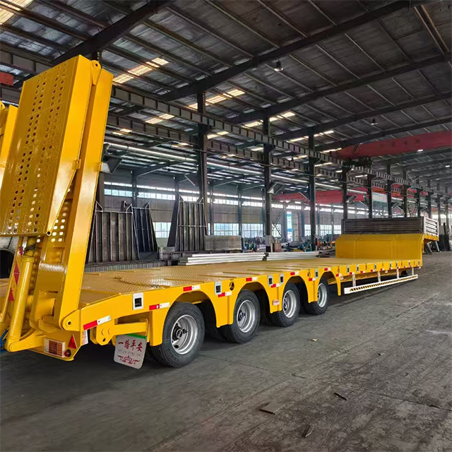 4 Axle 100 Ton Low Bed Semi Trailer