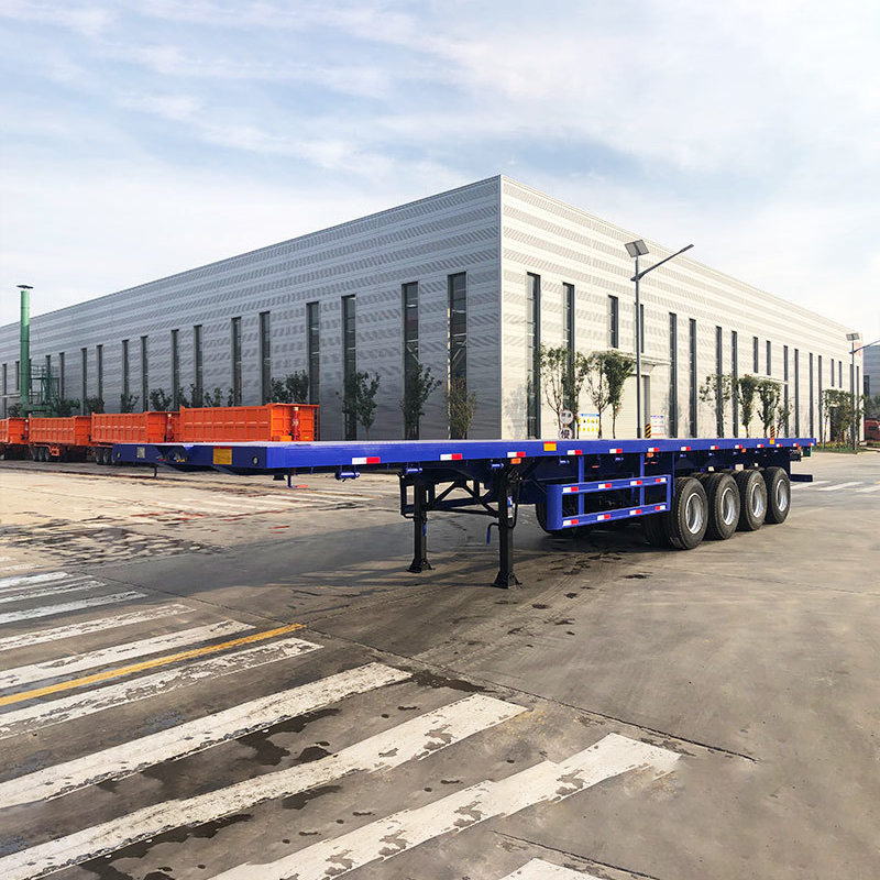 80 Ton 4 Axle Flatbed Trailer