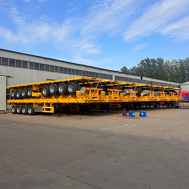 80 Ton 4 Axle Flatbed Trailer